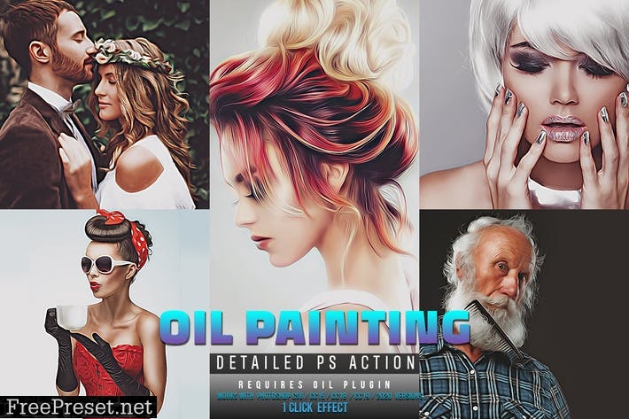 Detailed Oil Painting Photoshop Action FAX8QBF