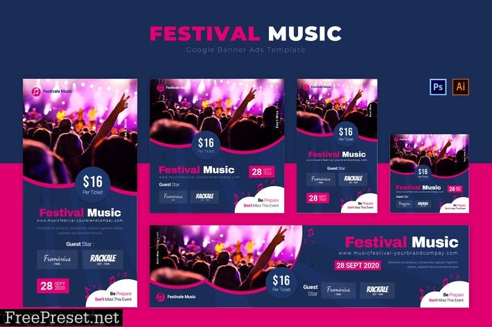 Festival Music | Google Banners Ads 78MZM89