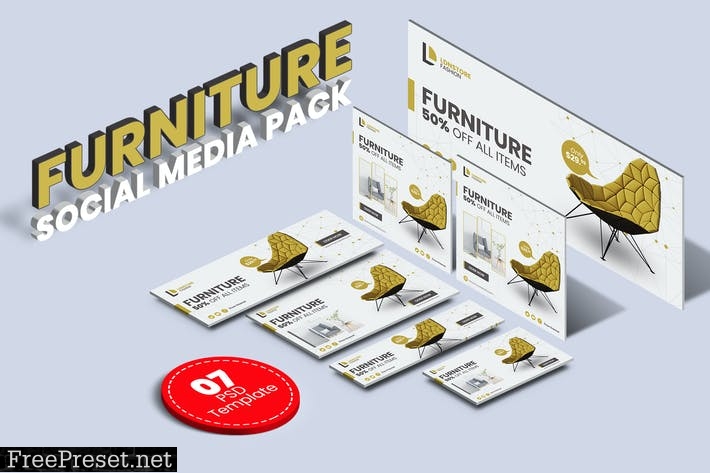 Furniture social media pack KEVEJFN