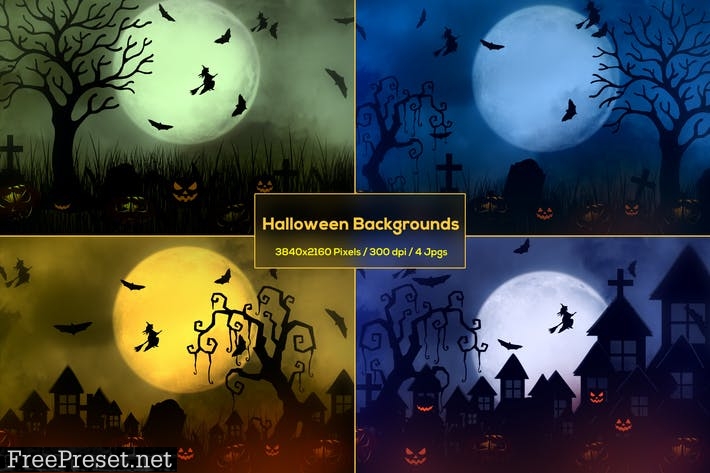 Halloween Haunted House Backgrounds 82BGFLB