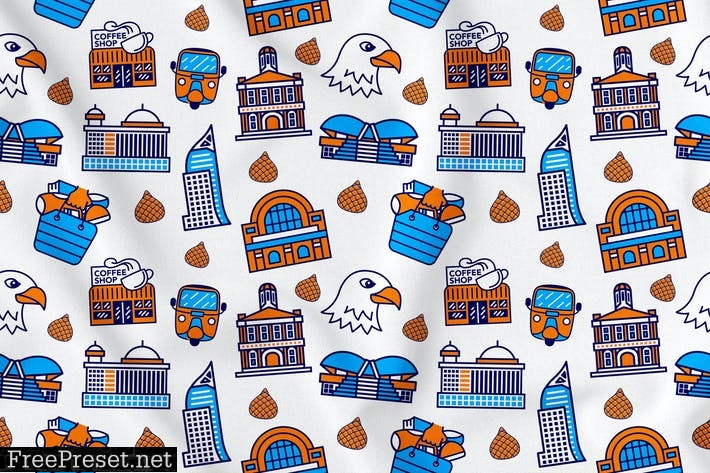 Jakarta City Seamless Pattern Vol. 1 DTZ68NK