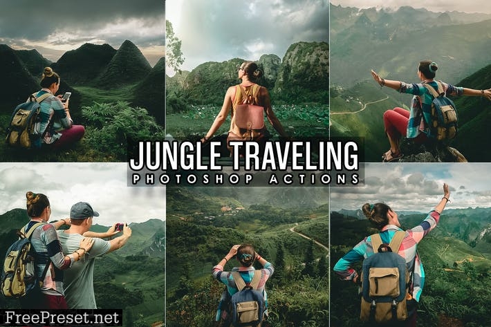 Jungle Traveling Photoshop Actions WA93E9Y