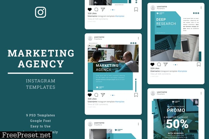 Marketing Agency Instagram Post Template