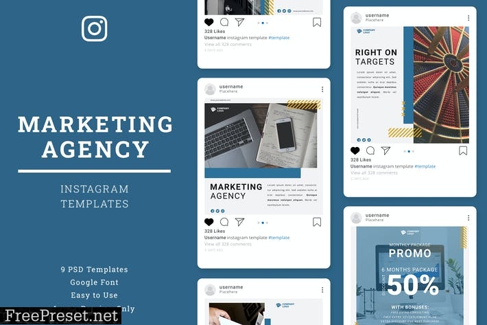 Marketing Agency Instagram Post Template GFKRSR7