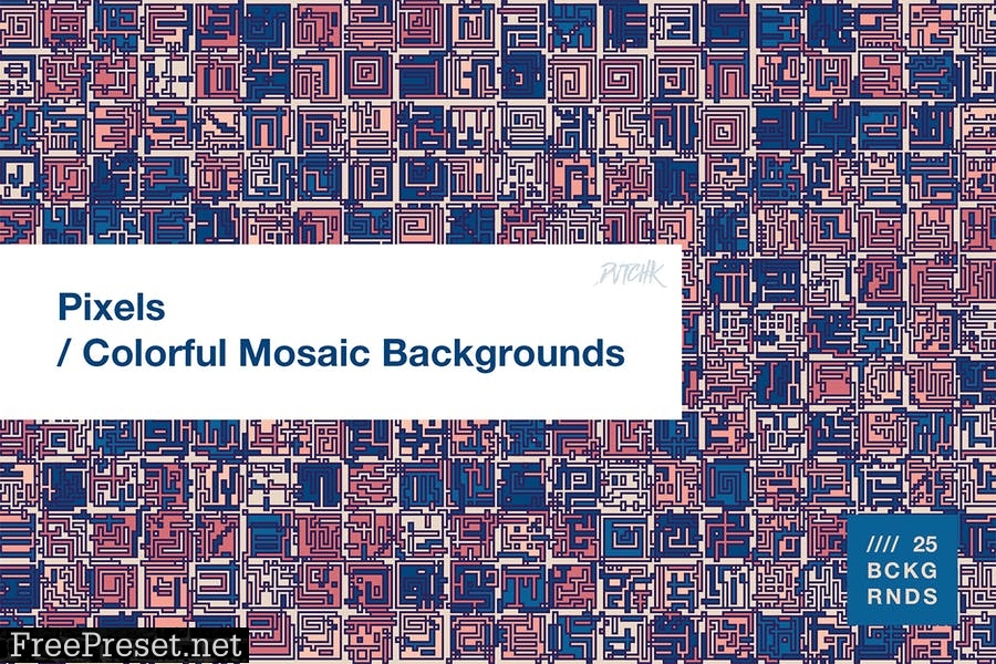 Pixels | Colorful Mosaic Backgrounds 4GSGE7D