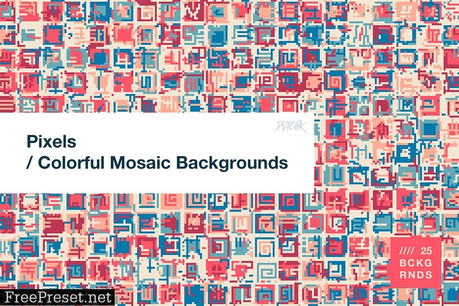 Pixels | Colorful Mosaic Backgrounds 4GSGE7D