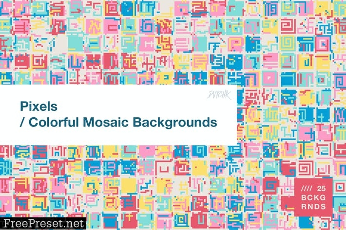 Pixels | Colorful Mosaic Backgrounds 4GSGE7D