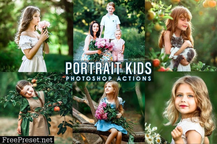 Portrait Kids Photoshop Actions LQT5SJD