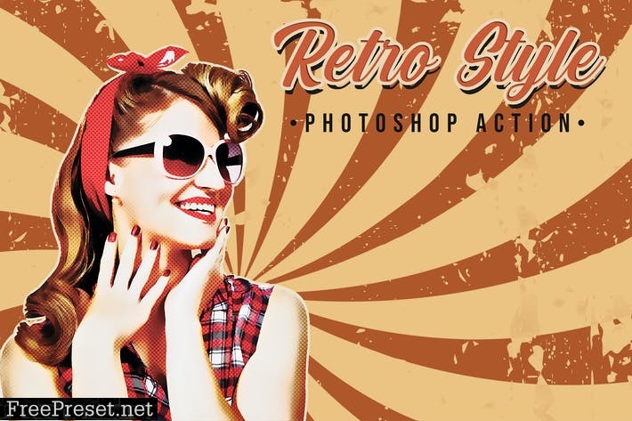 Retro Photoshop Action F64HJLC