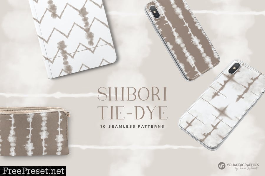 Shibori Tie-Dye Seamless Patterns VKLYF6B
