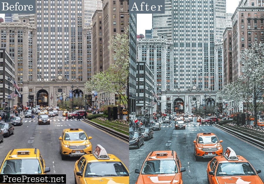 Street Taxi Cinematic lightroom presets