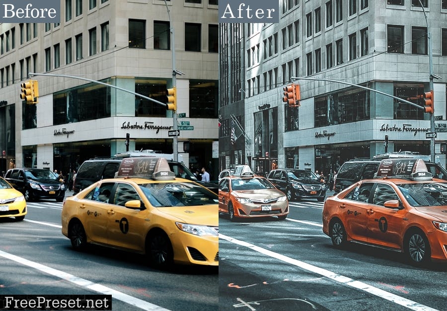 Street Taxi Cinematic lightroom presets