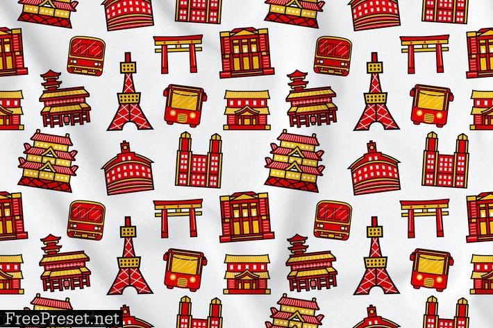 Tokyo City Seamless Pattern Vol. 1 JLQTWS7