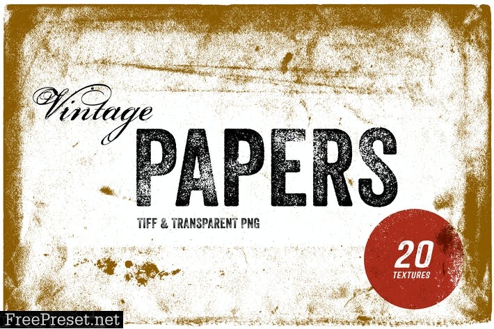 Vintage Paper Textures - TIFF & PNG USJRD47