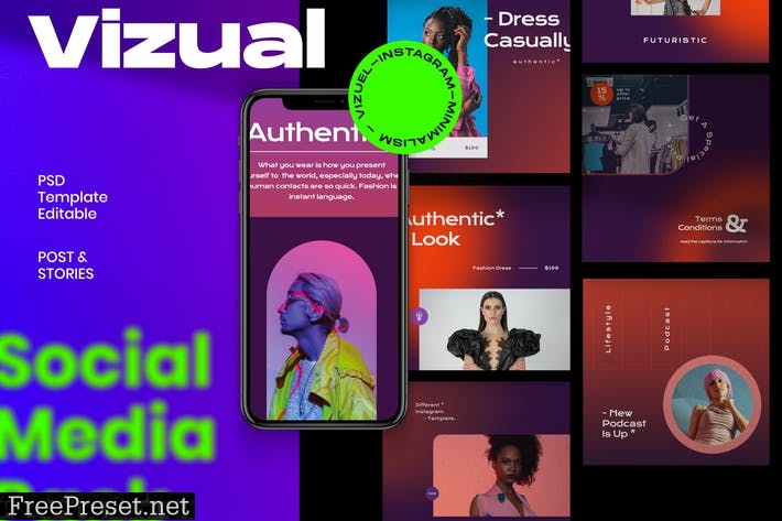 Vizual - Post & Story Instagram Template MX7ZM2R