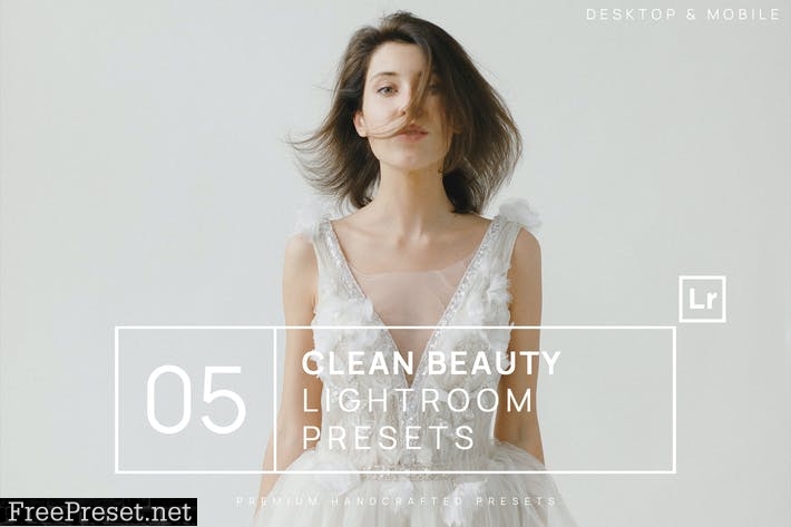 5 Clean Natural Beauty Lightroom Presets + Mobile