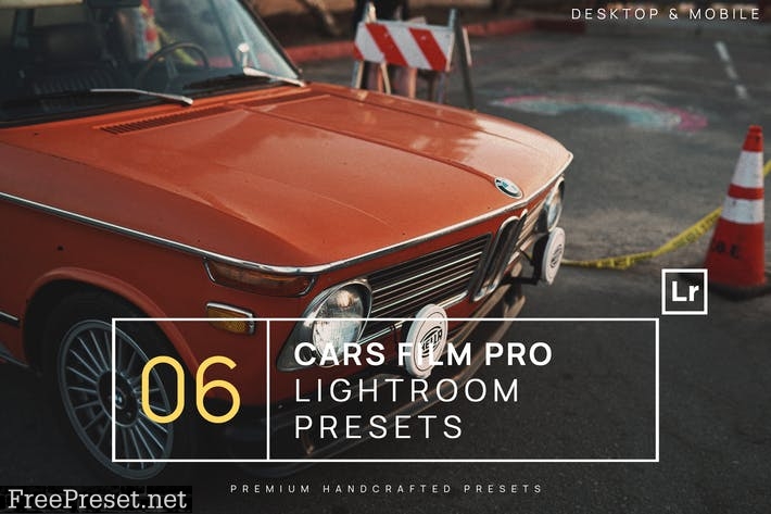 6 Cars Film Pro Lightroom Presets + Mobile