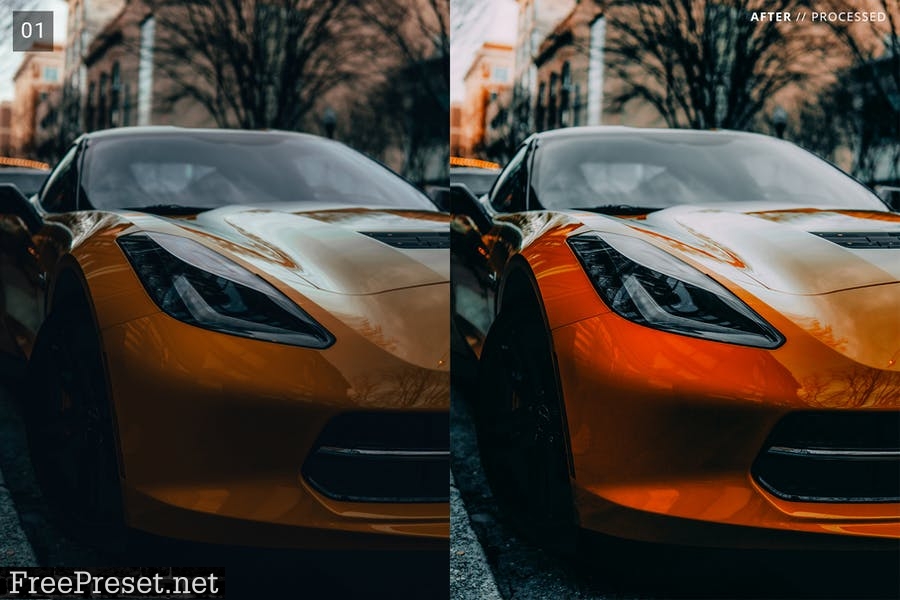 7 Cars Commercial Lightroom Presets + Mobile