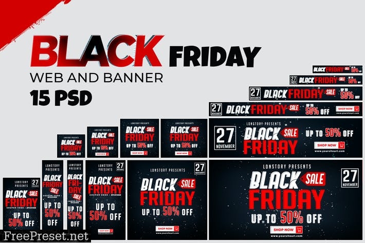 Black Friday Banner Ads 58YB62B