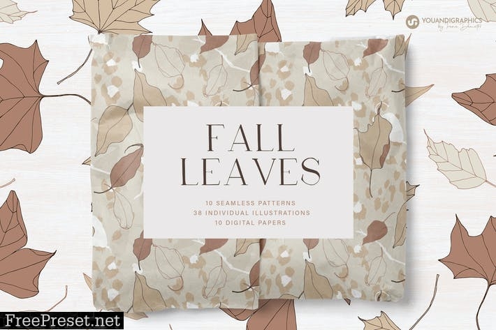 Fall Leaves Seamless Patterns F2TNUXX