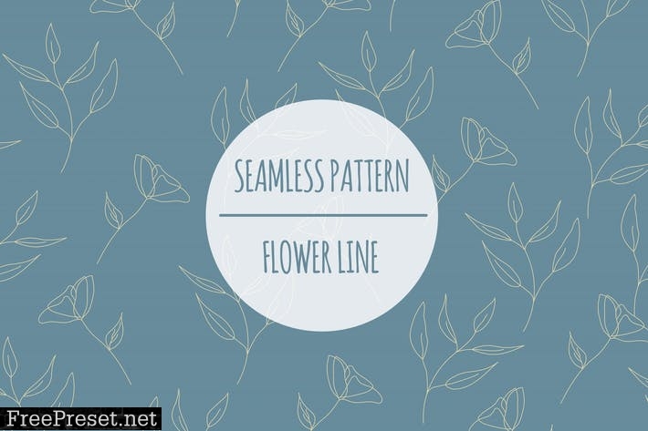 Flower Line – Seamless Pattern