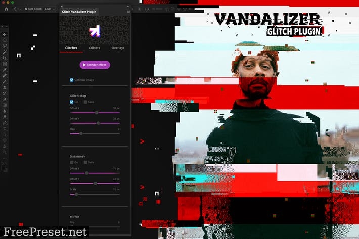 Glitch Vandalizer - Photoshop Plugin 3LTEKB9