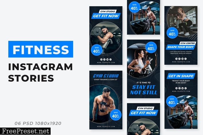 Gym Studio Instagram Stories Template UZDNZ8C