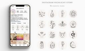 Hand Drawn Instagram Highlight Story 5KEXM2R