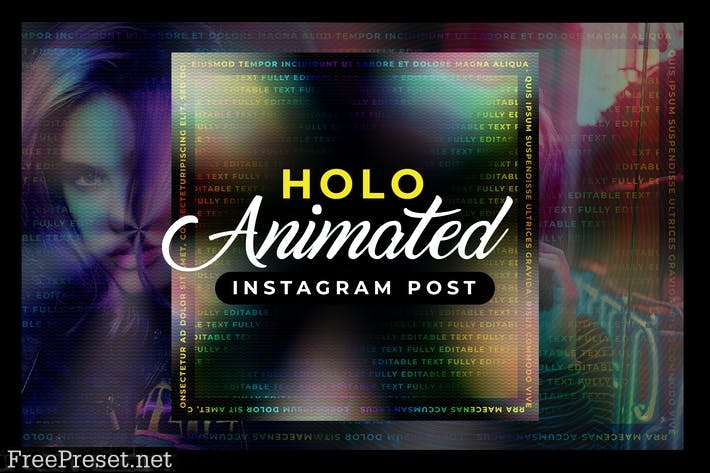 Holographic Animated Instagram Post BVD3TY6