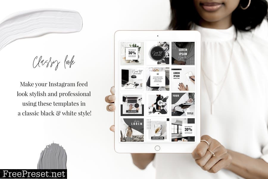 Instagram Templates in Black&White HSZYASX