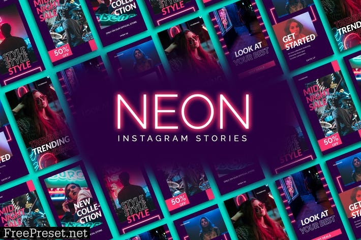 Neon Instagram Stories
