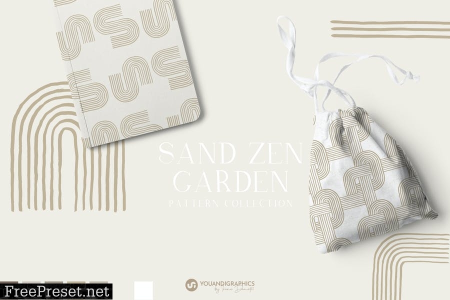 Sand Zen Garden - Seamless Patterns  FDVRHE5