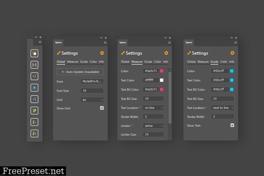 Specs - Custom Measures & Marks (Photoshop 2021)