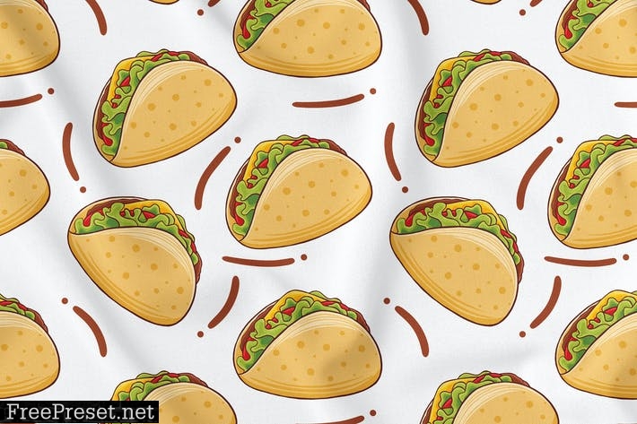 Taco Seamless Pattern RZE3H9R