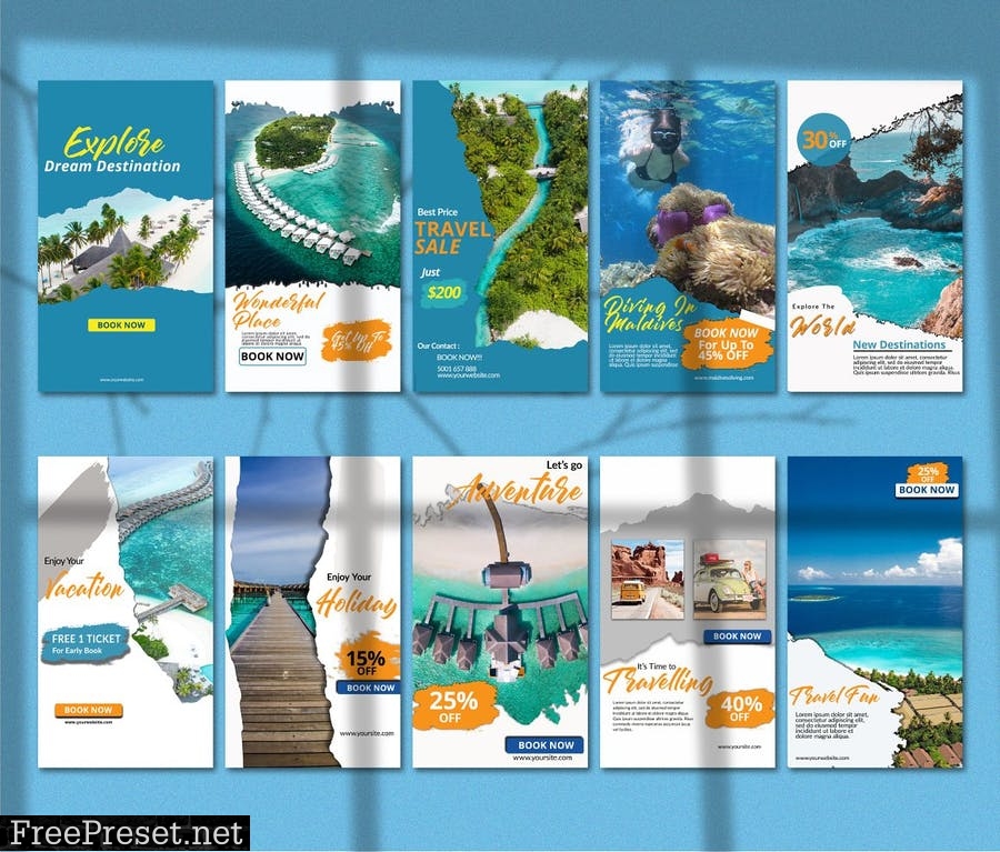 20 Travelling Instagram Pack Banner 9B72NQV