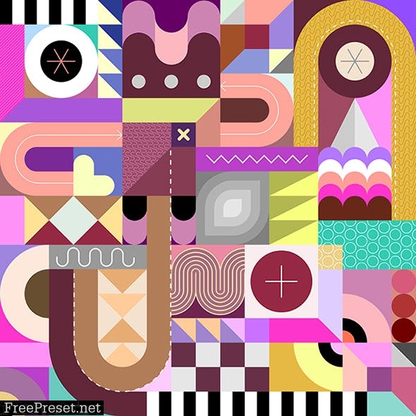 3 Seamless Geometric Pattern Designs K6QMG46