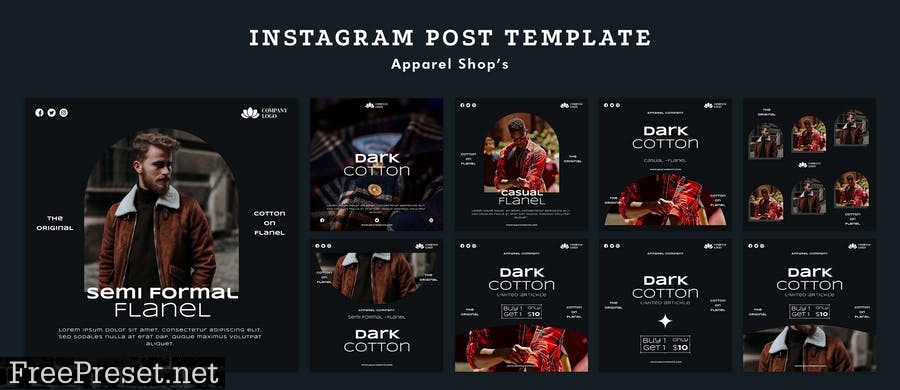 Apparel Shop Instagram Post Template UKD245L