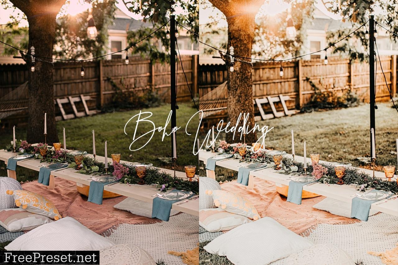 Boho Wedding Lightroom Presets Pack 5463743