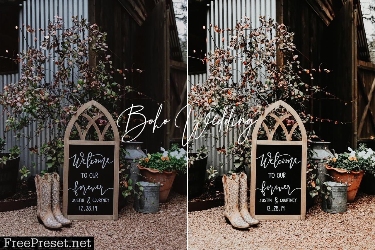 Boho Wedding Lightroom Presets Pack 5463743