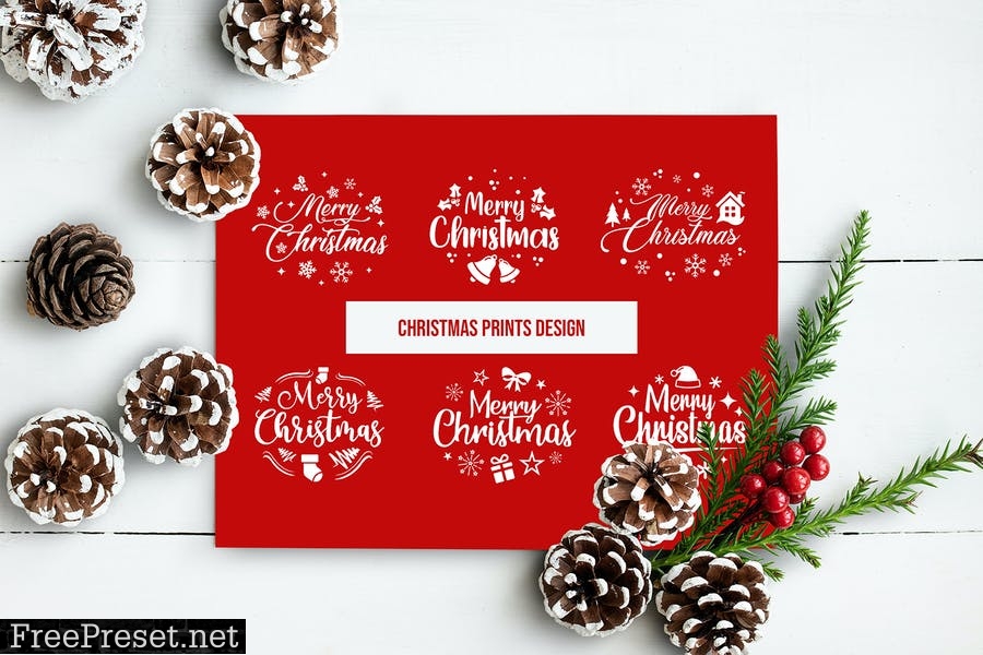 Christmas Prints Design Bundle, Christmas Word Art N4D255V