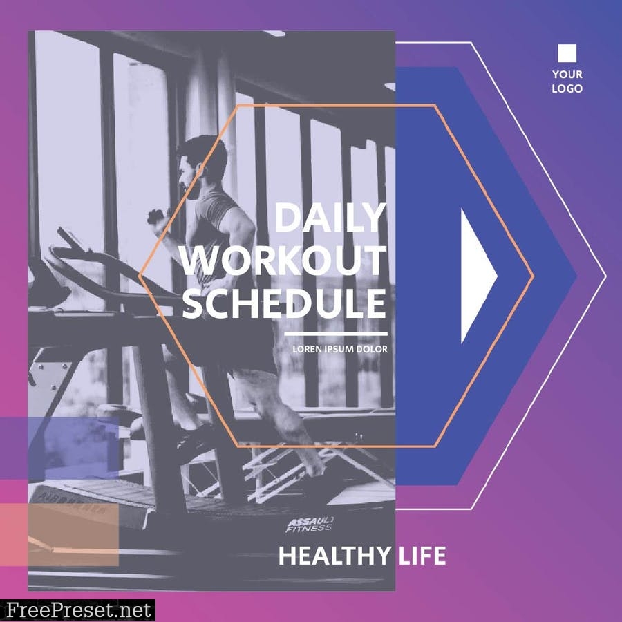 Daily Workout Schedule - Instagram Post 2D7LYYN