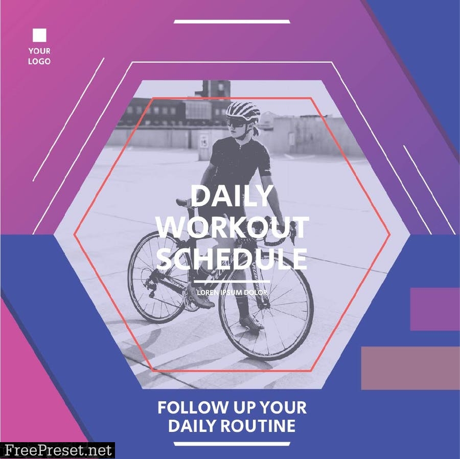 Daily Workout Schedule - Instagram Post 2D7LYYN