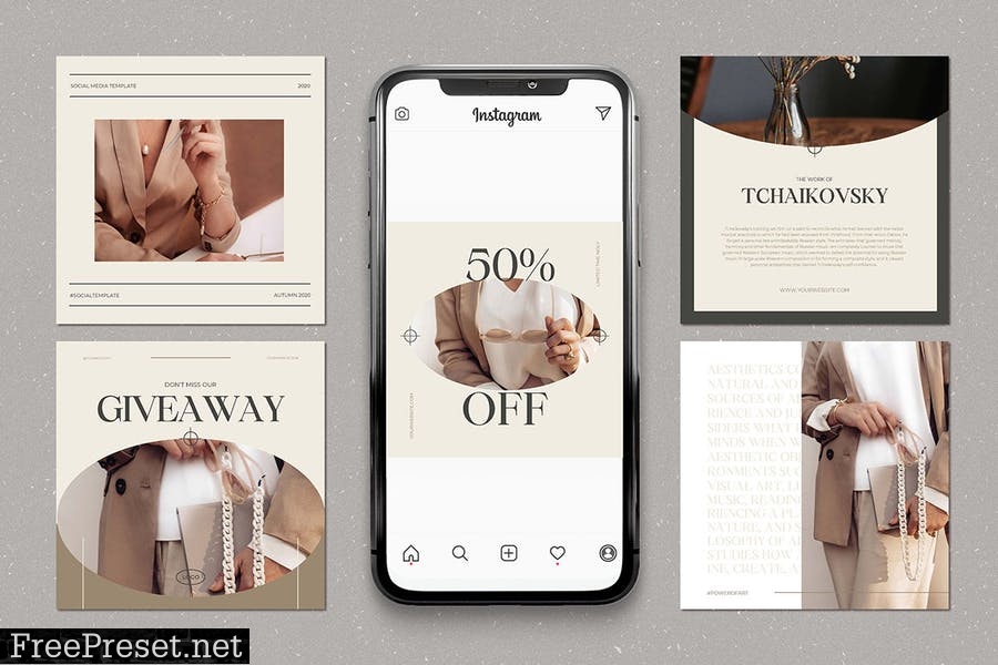 Elegant Social Media Templates 83HFPK2