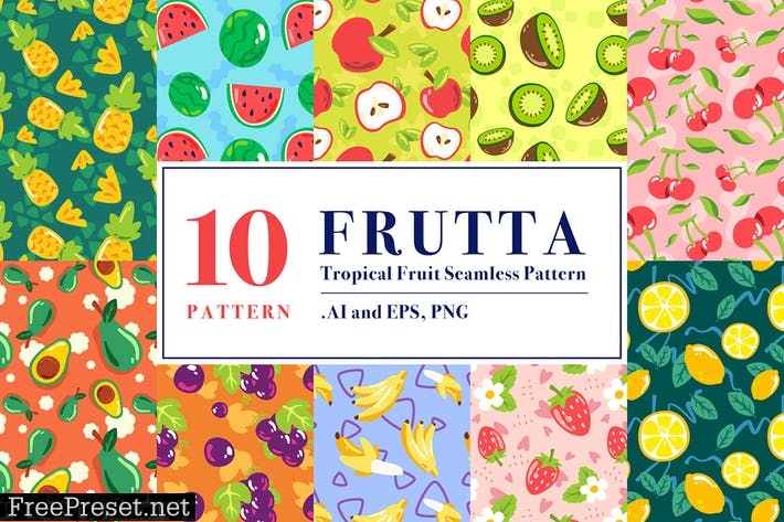 FRUTTA - Tropical Fruit Seamless Pattern 2Q6GU23