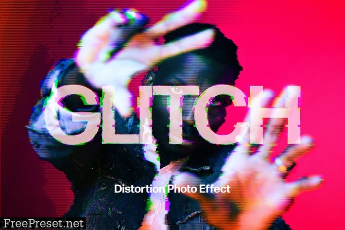 Glitch Distortion Photo Effect Q3PRQM8