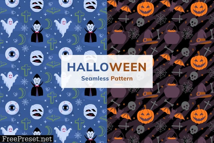 Halloween Seamless Pattern FR8SHJB