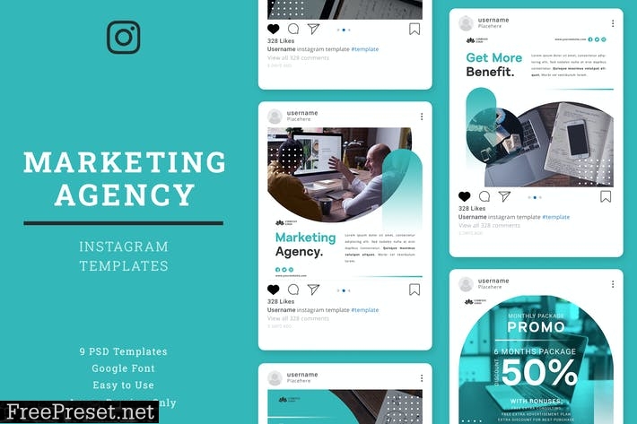 Marketing Agency Instagram Post Template J78HZGH