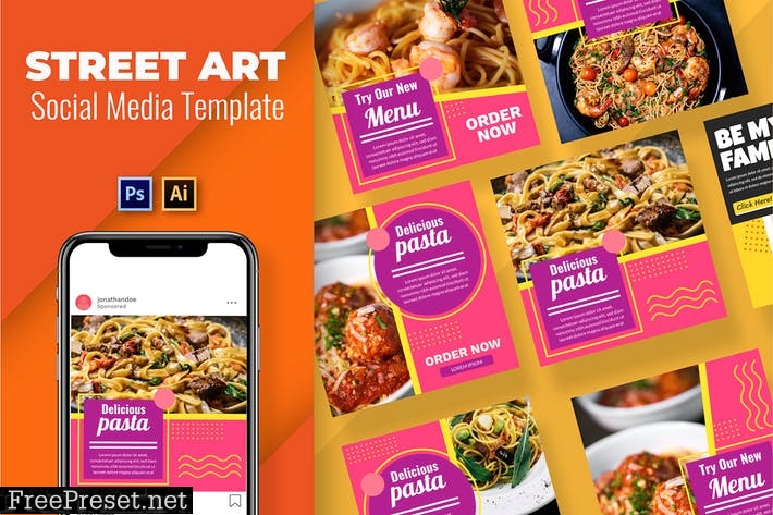 Pasta Vol3 Social Media Template N892466