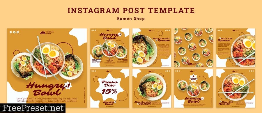 Ramen Shop Instagram Post Template VEN2EB6