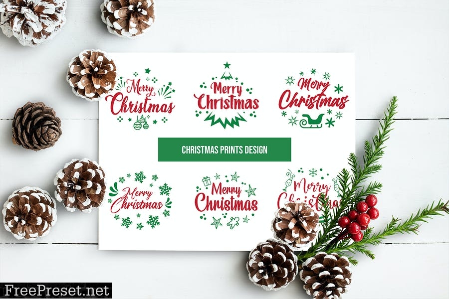 Sets of Christmas Typography P9SUAQS